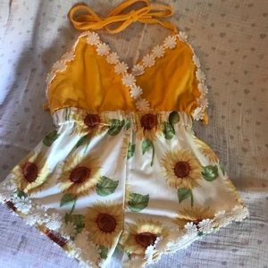 Sunflower summer romper